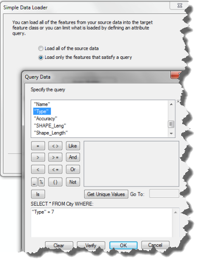 Query for parcels of type 7