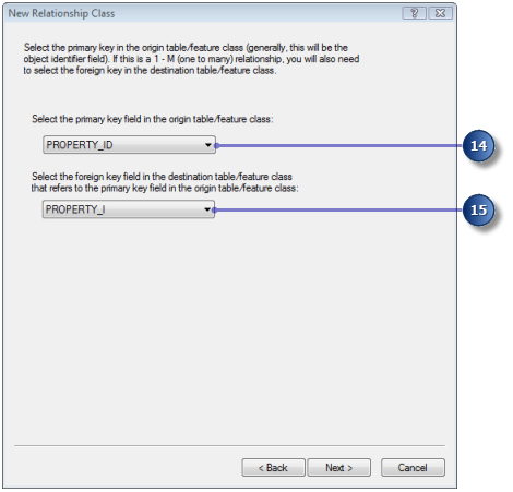 Choose the primary key fields