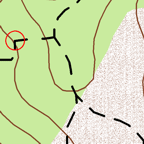 Using control points so that dashes travel through curves greater than a specified angle