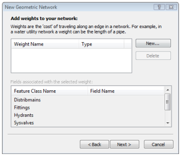 Accept the default value of no network weights