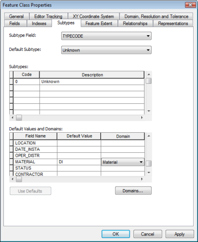 Set default value and domain for a subtype