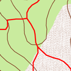 Feature geometry representing trail lines