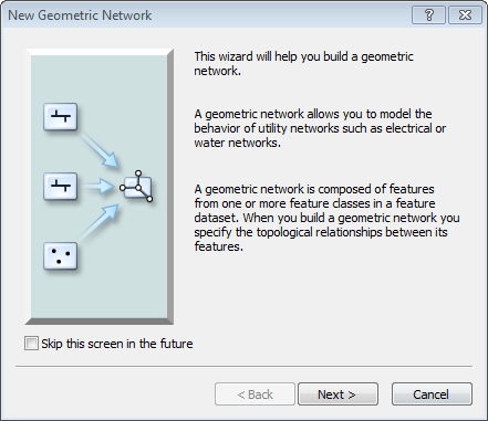 New Geometric Network wizard
