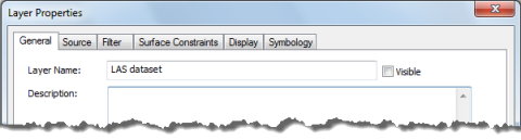 LAS dataset Layer Properties dialog box