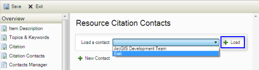 Load a copy of a contact's information into the current item's metadata