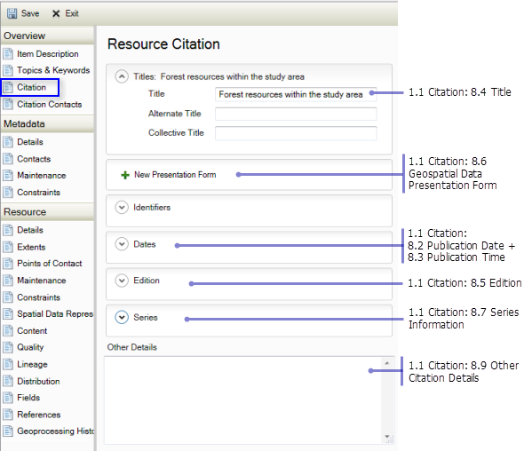 Overview Citation page: Citation