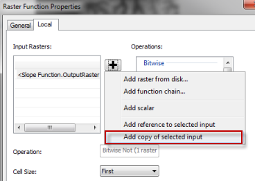 Add copy of selected input