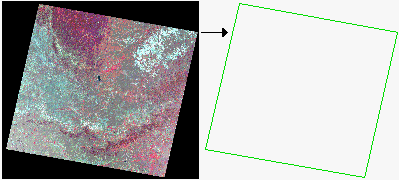 Example of a raster dataset footprint