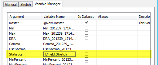 Editing variable to point to a field in the attribute table