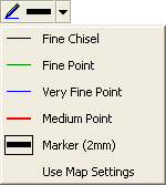 Pen Tool drop-down