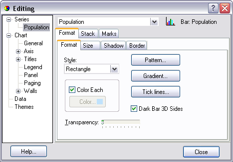 Advanced properties dialog