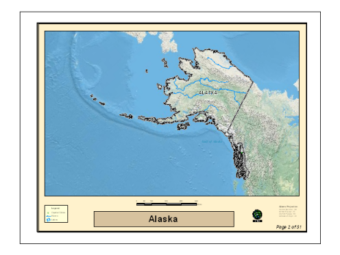 Data Driven Pages created with a polygon feature layer