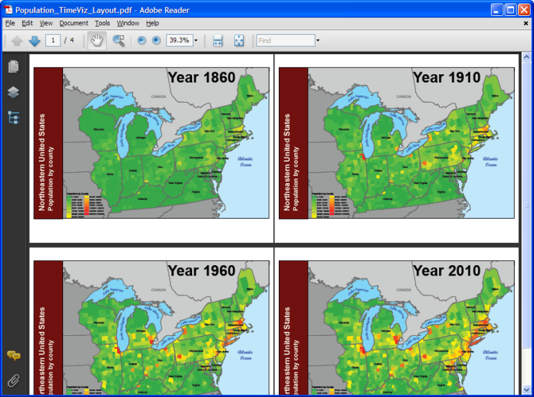 Printing And Exporting Temporal Maps Help Arcgis For Desktop