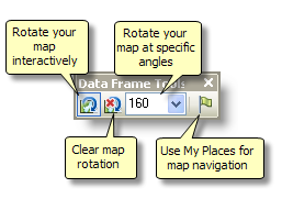 The Data Frame Tools toolbar