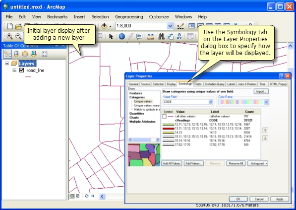 A Quick Tour Of Map Layers Help Arcgis For Desktop