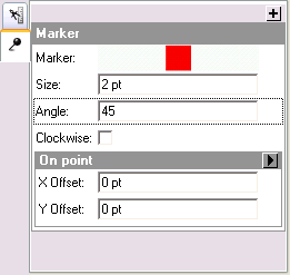 Marker Angle value of 45