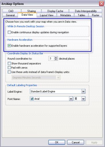 Setting hardware acceleration