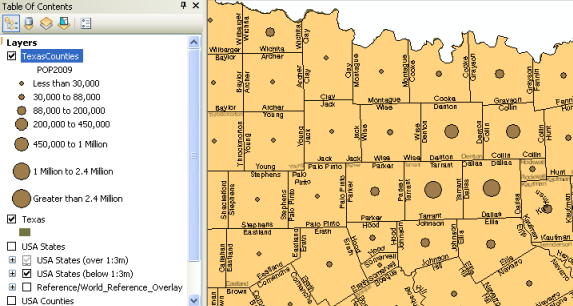 Using Graduated Symbols Help Arcgis For Desktop