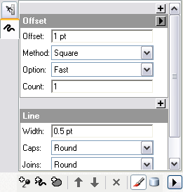 Offset dialog box