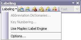 Labeling toolbar