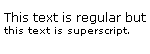 Un-Superscript example