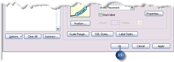 Label Manager dialog box