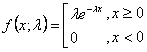 Exponential distribution formula