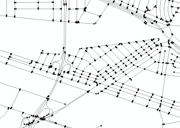 After running the Dissolve Network tool, fewer endpoints exist.