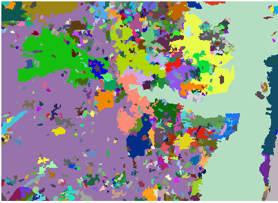 Small regions identified in the mask eliminated with Nibble