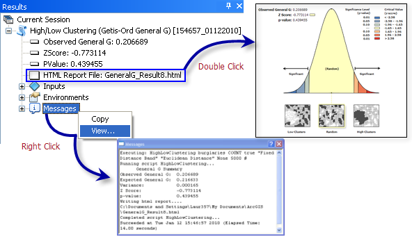 Tool output is accessible from the Results Window