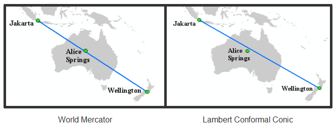 Projection and spatial relationships