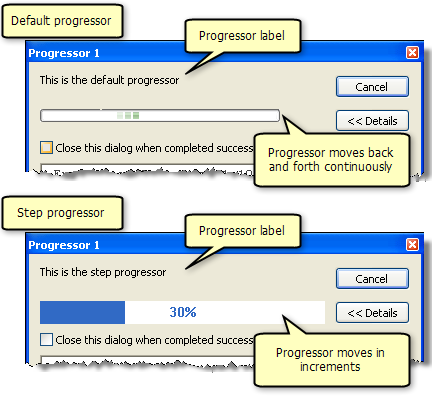 Default and step progressor