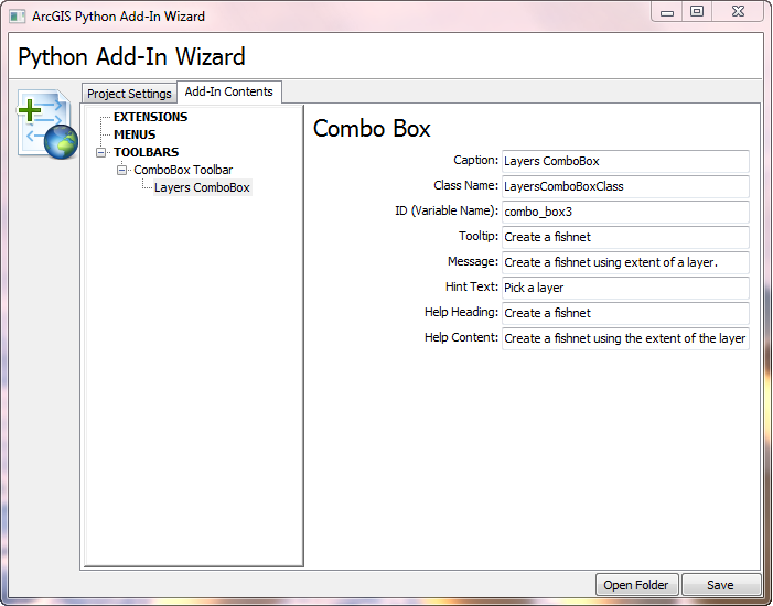 Setting combo box properties in Add-In Wizard