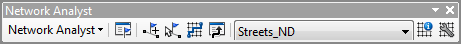 The Network Analyst toolbar