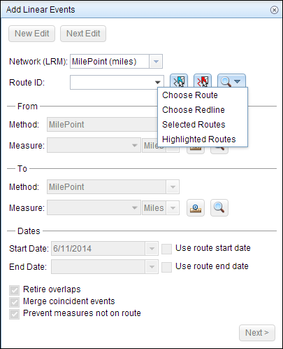 Selecting routes