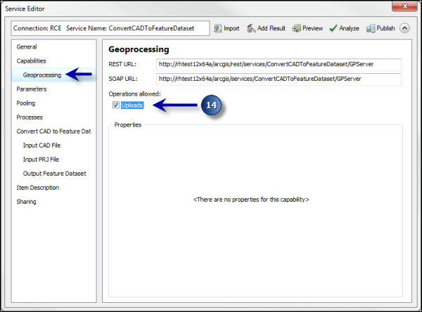 The Geoprocessing tab