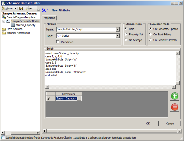 Sample Script attribute - Specifying parameters