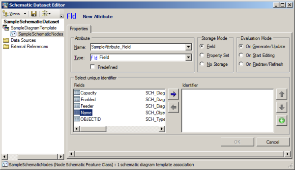 Sample Field attribute - Select a field in the Fields section.