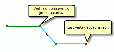 Line sketch showing the last vertex added