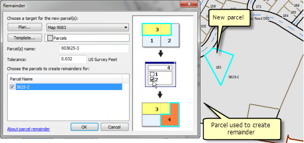 Creating a remainder parcel