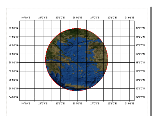 A clipped data frame overlaid with unclipped grids and graticules