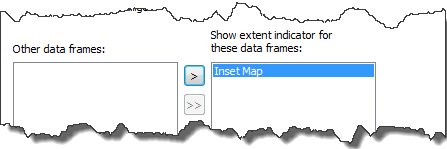 Data frame added to Show extent indicator for these data frames list