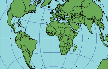 Illustration of Azimuthal Equidistant projection