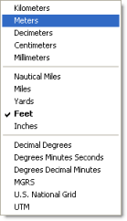 Selecting desired units