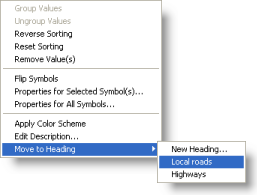 Moving a category value to a new heading