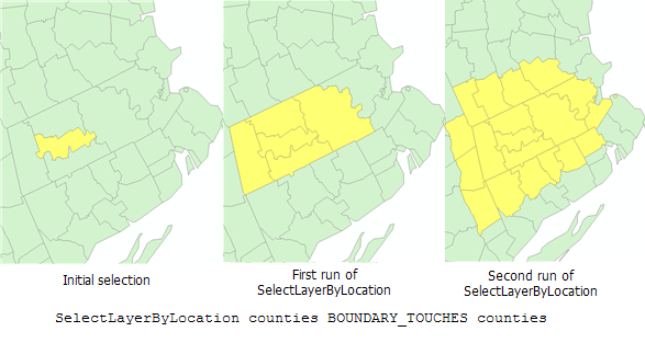 SelectlayerByLocation for polygons