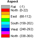 Aspect map legend