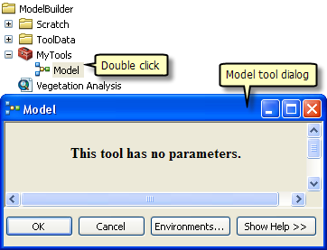 Model tool dialog