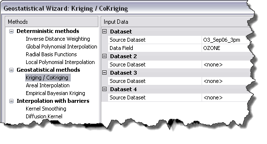 Geostatistical Wizard Kriging/CoKriging dialog box