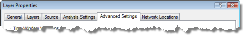 The Advanced Settings tab of a VRP layer